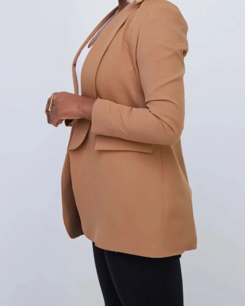 Fashion  Blazer - Brown view 2