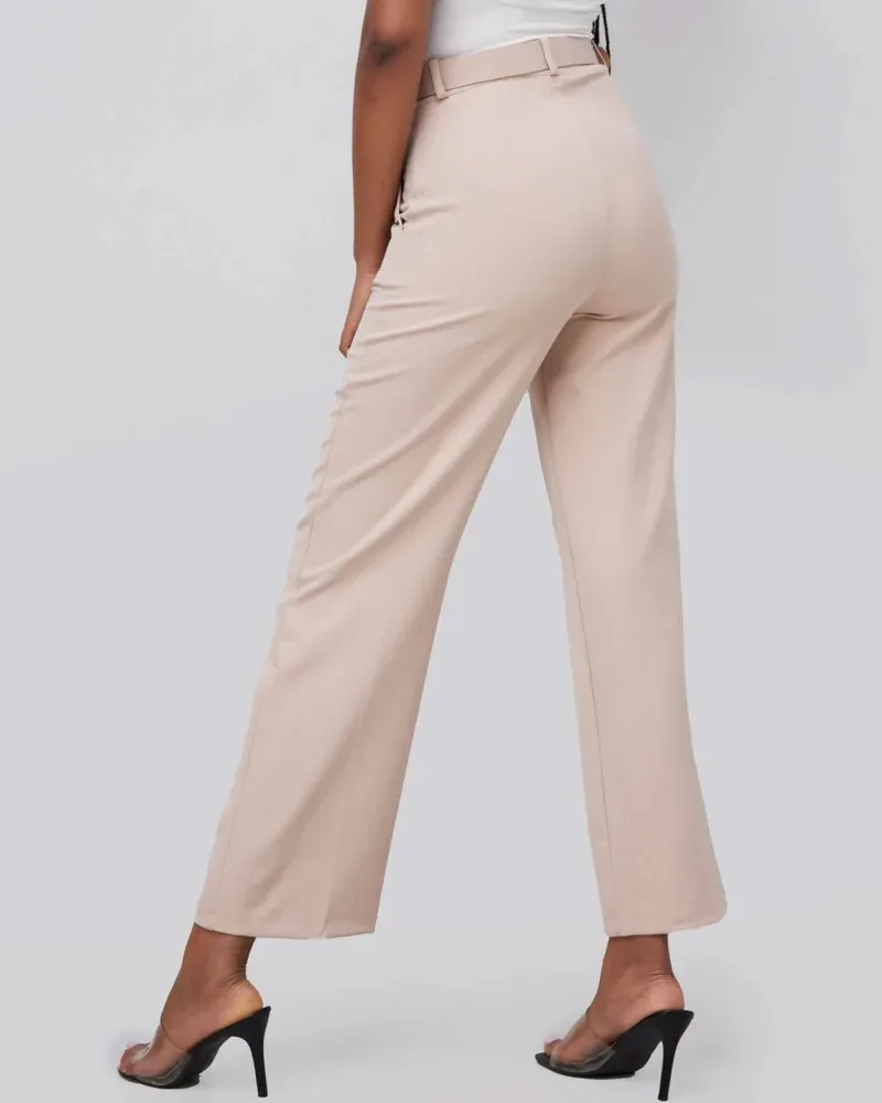 Flared Trouser - Cream view 3